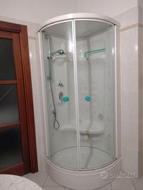 box doccia con funzione idromassaggio e sauna 