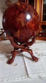 SFERA IN LEGNO CON SUPPORTO