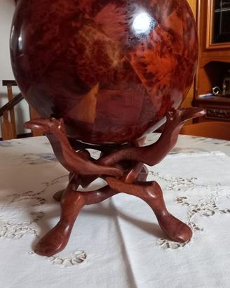 SFERA IN LEGNO CON SUPPORTO