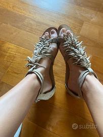 Sandali beige donna 42