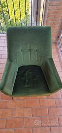 Poltrona vintage anni 50/60 in velluto 