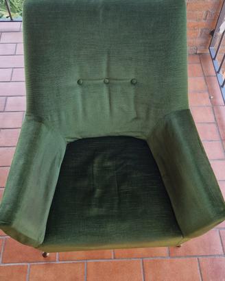 Poltrona vintage anni 50/60 in velluto 