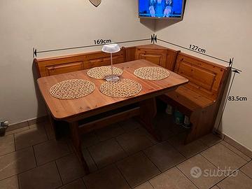 Tavolo con Panca Angolare (Contenitore)