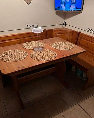 Tavolo con Panca Angolare (Contenitore)