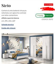 cucina completa e camera da letto