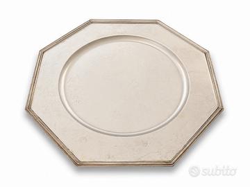 Set di 6 sottopiatti argentati anni '80