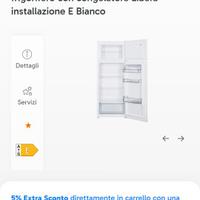 Frigorifero ad incasso per mobile cucina