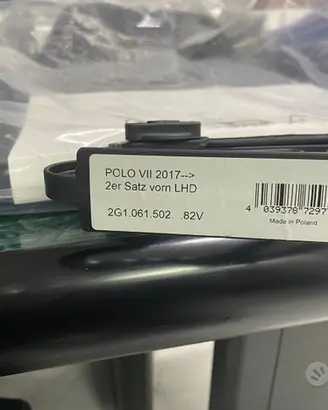 Kit tappetini gomma Anteriori originali WV POLO
