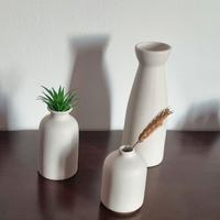 Set 3 Vasi Ceramica Opaca Avorio – Arredo Minimal