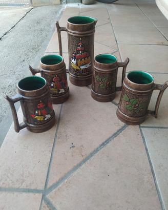boccale e caraffe vintage anni 70 San Marino