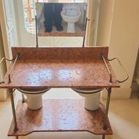 TOILETTE PRIMI 900 IN MARMO ROSA