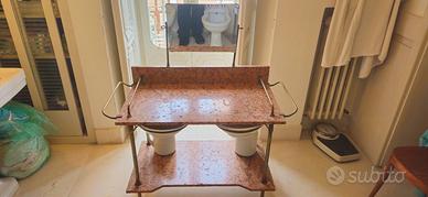 TOILETTE PRIMI 900 IN MARMO ROSA