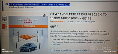 Kit 4 candelette W Passat