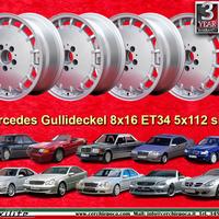 4 pz cerchi Mercedes Gullideckel 8x16 ET34 5x112