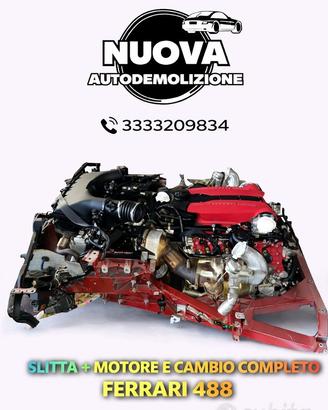 Slitta + motore e cambio ferrari 488