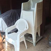 Sedie da giardino bianche
