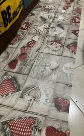 Passatoia Antiscivolo lavabile 52x350 Cuori Shabby