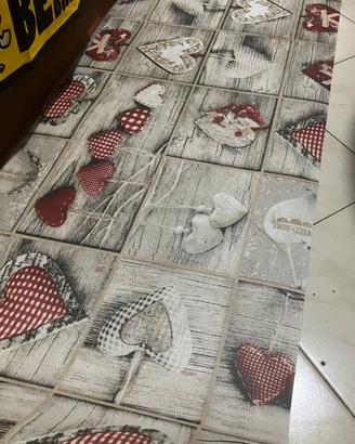 Passatoia Antiscivolo lavabile 52x350 Cuori Shabby