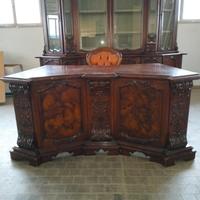 scrivania con libreria anni '70