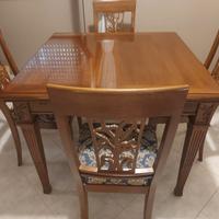 Tavolo + 4 sedie Le Fablier collezione "Le Spighe"