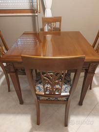 Tavolo + 4 sedie Le Fablier collezione "Le Spighe"