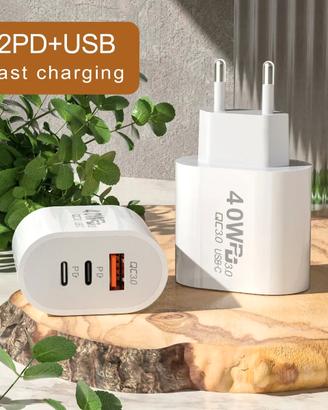 CARICABATTERIA IPHONE 15 14 13 IPAD SAMSUNG XIAOMI