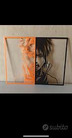 Set Naruto 2 statuete naruto piu sasuke stampa 3D