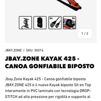 Kayak 2 posti completo di tutti gli accessori