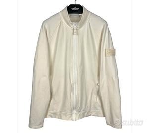 Felpa bianca con zip Ghost Stone Island -Taglia XL