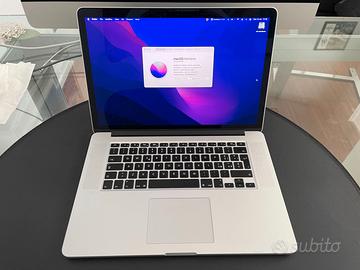 MacBook Pro 15 Retina Mid 2015 16GB RAM - HD 500Gb