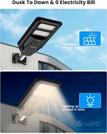 Lampione Solare LED Gefolly Esterno 10000mAh