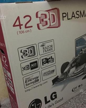 TV LG plasma 3D + occhiali Attivi