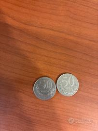 2 monete 50 leke 2000 da collezione