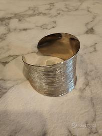 Bracciale argento bigiotteria diametro 6 cm nuovo