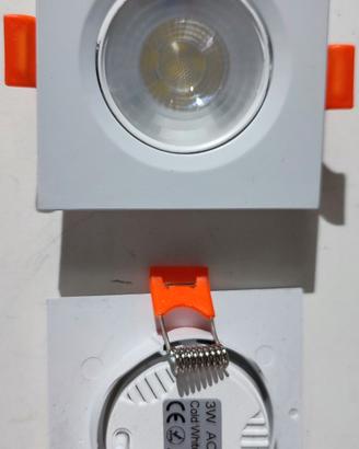 10 faretti orientabili a led Nuovi 6000k 3watt
