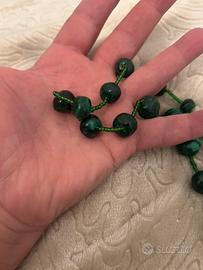 Collana in corallo verde