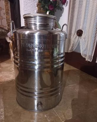 Fusto contenitore accio inox per olio 50 L