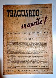 Lotto 4 Riviste Traguardo 1948 Storiche Politica I