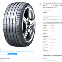 Gomme Nexen N fera sport 215 45 ZR17 91Y TL Estivi