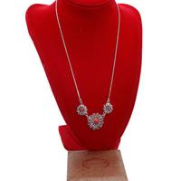 Collana filigrana sarda argento e corallo 46,5 cm