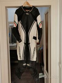 Tuta Moto Pelle Pieno Fiore Gimoto