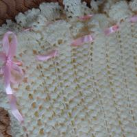 coperta culla in lana bianca