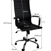 2 POLTRONE UFFICIO IN ECOPELLE NERA