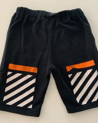 Bermuda Shorts Off-White Neri con Grafiche