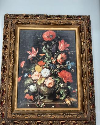 Quadro stampa porta oggetti vintage