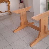 base per tavolo in legno (pino) massello, nuovo