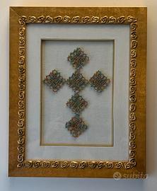 Quadro croce in chiacchierino