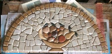 Rosoni mosaici in marmo realizzati artigianalmente