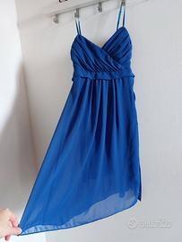 Vestito da cerimonia o aperitivo elegante blu M