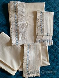 Completo lenzuola matrimoniali vintage